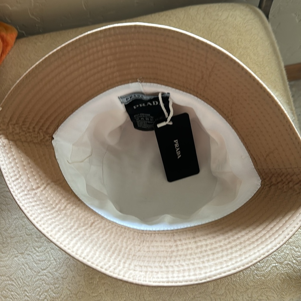 Beige designer bucket hat - Picture 3 of 4